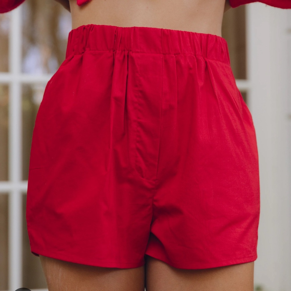 Daily Drills Resort Poplin Shorts - Red